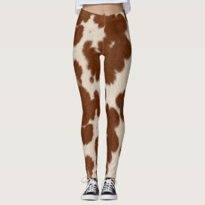 Realistic Calf Hide Pattern Leggings