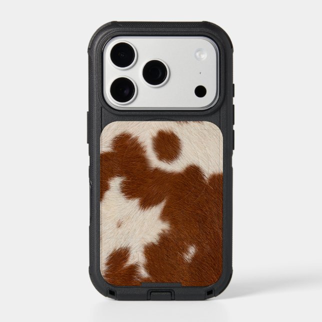 Realistic Calf Hide Pattern Otterbox iPhone Case (Back)
