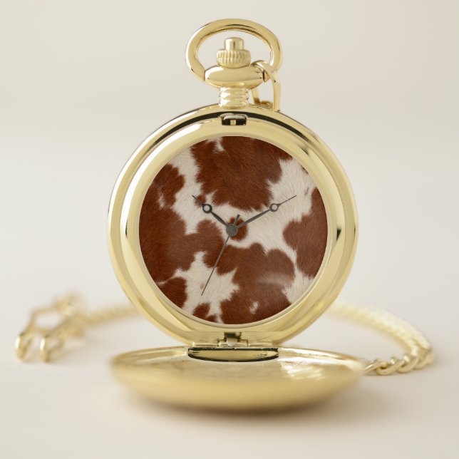Realistic Calf Hide Pattern Pocket Watch (Inside)