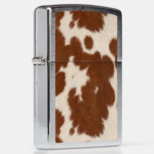 Realistic Calf Hide Pattern Zippo Lighter