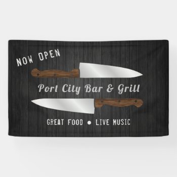 Realistic Chef's Knives Banner by artNimages at Zazzle