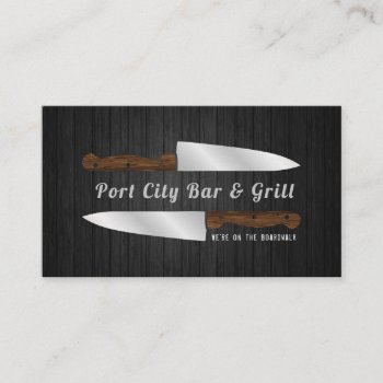 Realistic Chef's Knives Business Card by artNimages at Zazzle