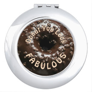 Realistic Chocolate Frosted Donut Mirror For Makeup
