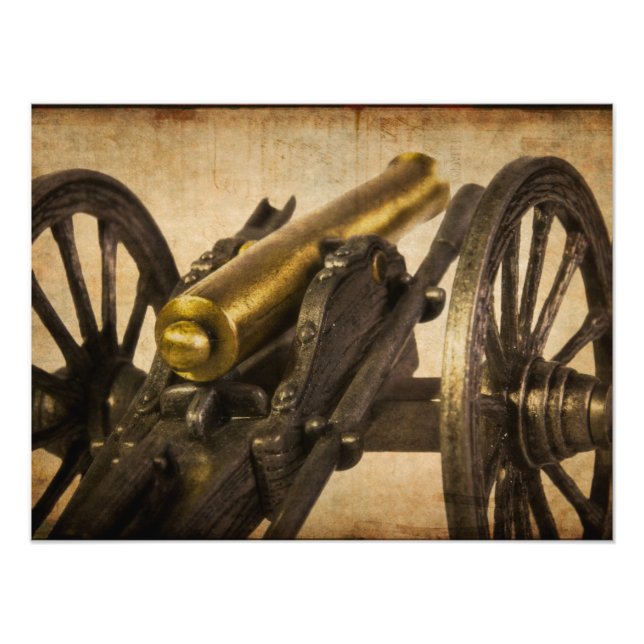 Realistic Civil War Toy Cannon Photo Print (Front)