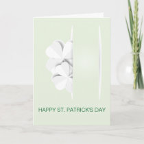 realistic clovers pocket St Patrick's day card