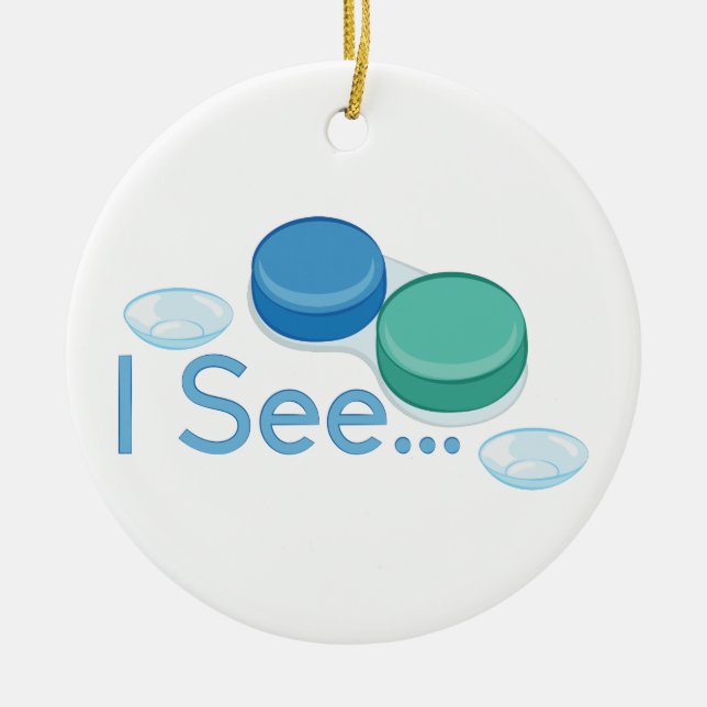 Realistic Contacts Ceramic Ornament (Front)