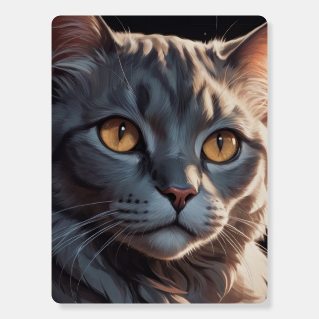Realistic Cool Smokey Cat Poster (Front)