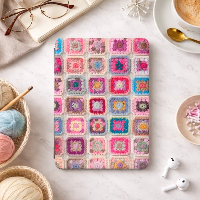 Realistic Crochet Granny Square iPad Mini Cover (Creator Uploaded)