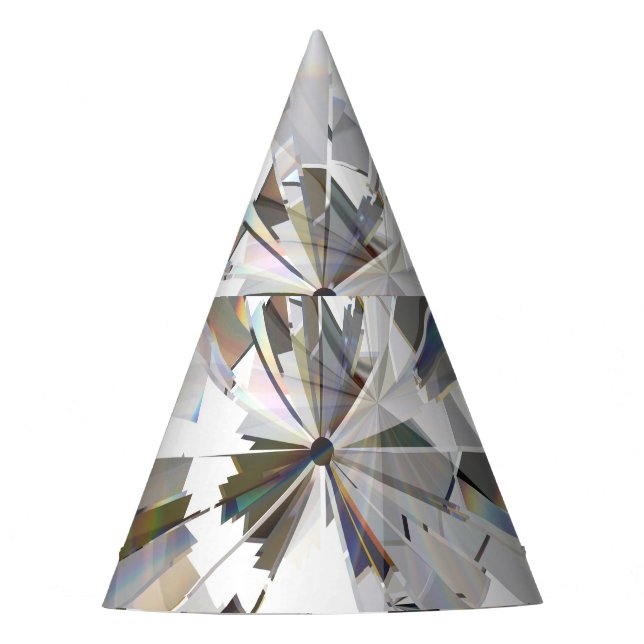 Realistic Diamond: 3D Close-Up Party Hat (Front)