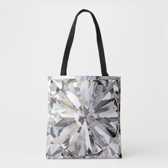Realistic Diamond: 3D Close-Up Tote Bag (Front)