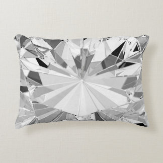 Realistic Diamond: 3D Texture Close-Up Accent Pillow
