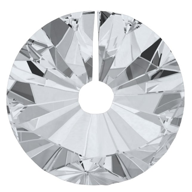 Realistic Diamond: 3D Texture Close-Up Brushed Polyester Tree Skirt (Front)