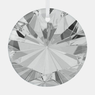 Realistic Diamond: 3D Texture Close-Up Glass Ornament