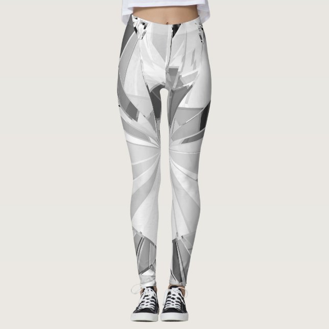 Realistic Diamond: 3D Texture Close-Up Leggings (Front)