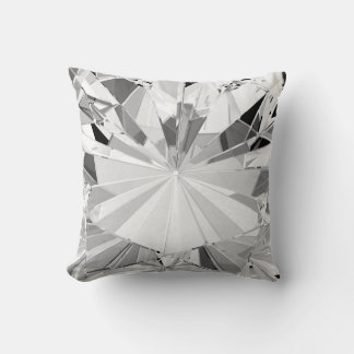 Realistic Diamond: 3D Texture Close-Up Throw Pillow