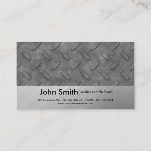 realistic diamondplate business card