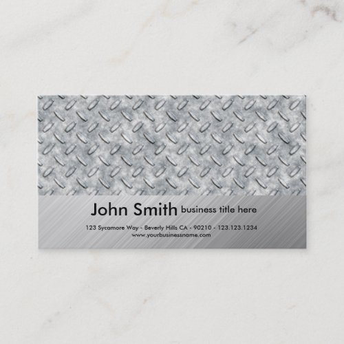realistic diamondplate business card