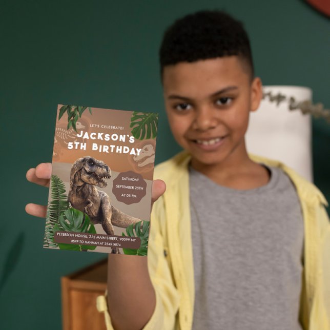 Realistic Dinosaur Birthday Invitation (Creator Uploaded)