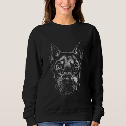 Realistic Doberman dog design Sweatshirt