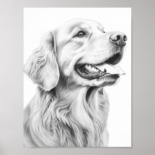 Realistic Dog Adult Coloring Poster