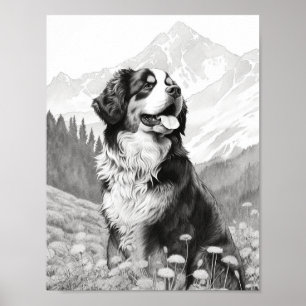 Realistic Dog Adult Coloring Poster