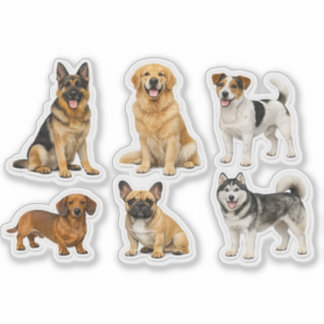 Realistic Dog Sticker Collection – Premium Vinyl S