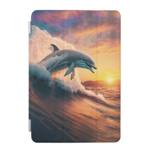 Realistic Dolphin Jumping Ocean Sunset Kids Adult iPad Mini Cover