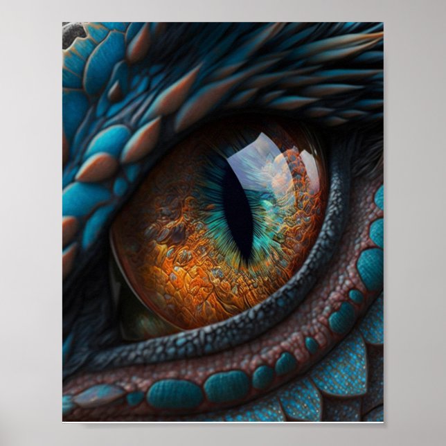 Realistic Dragon Eye Poster (Front)