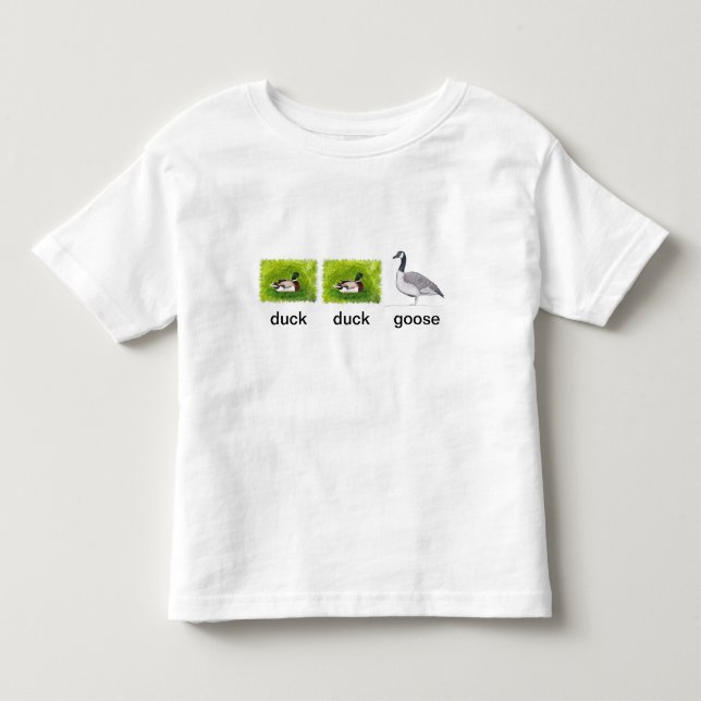 Realistic Duck Duck Goose Artwork on Tshirts (Front)