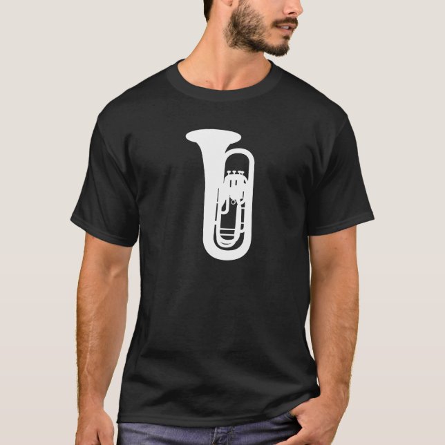 Realistic Euphonium Silhouette T-Shirt (Front)