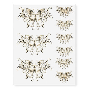 Realistic Fake Butterfly Tattoo