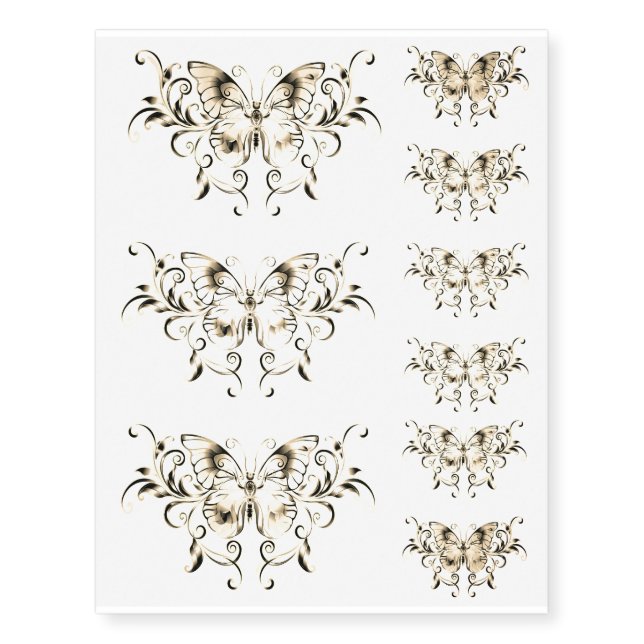 Realistic Fake Butterfly Tattoo (Front)