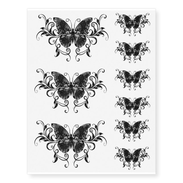 Realistic Fake Butterfly Tattoo (Front)
