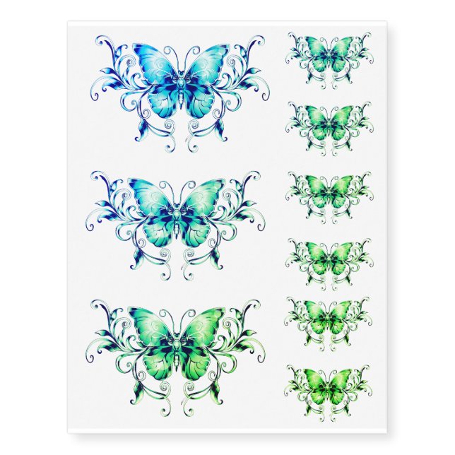 Realistic Fake Butterfly Tattoo (Front)