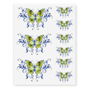 Realistic Fake Butterfly Tattoo