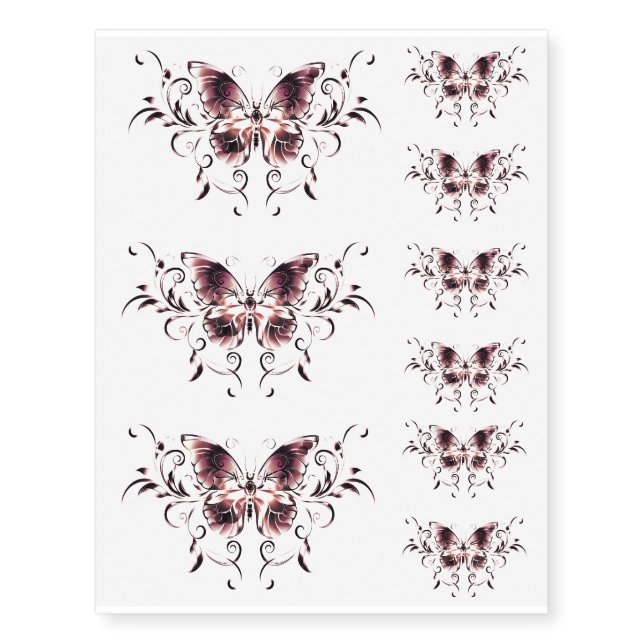 Realistic Fake Butterfly Tattoo (Front)