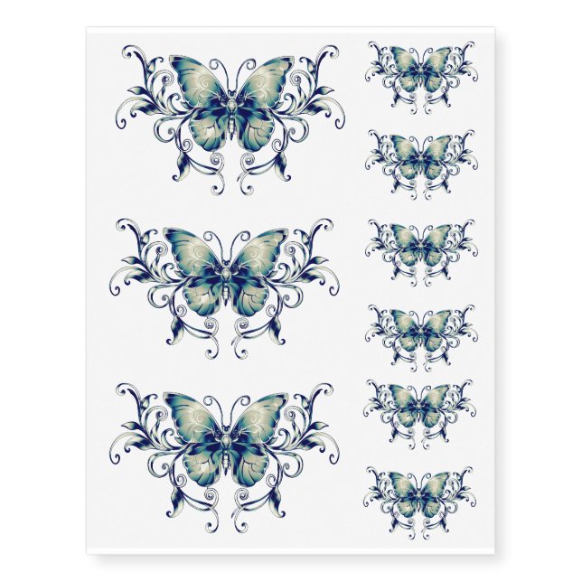 Realistic Fake Butterfly Tattoo (Front)