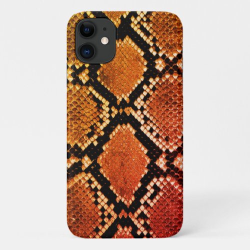 Realistic Faux Snake Skin Animal Print iPhone 11 Case