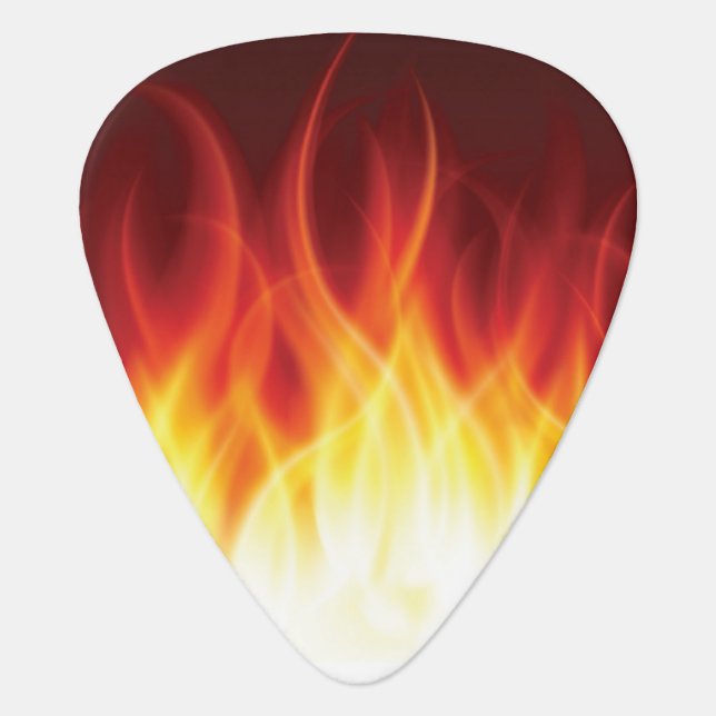 Realistic Flame Guitar Pick Plectrum (Front)