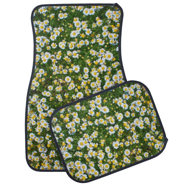 Realistic Flower Photo Texture Cute & Girly Women Car Floor Mat (Set)