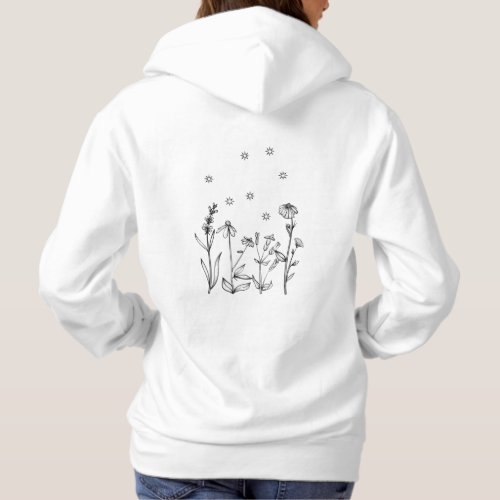 Realistic Flowers With Grass Hoodie