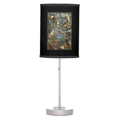 Realistic Frog Biology Drawing Scientific Illustra Table Lamp