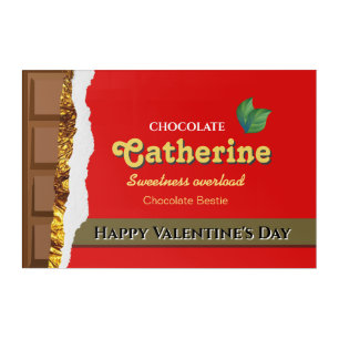 Realistic Funny Chocolate Lover Valentine Name Acrylic Print