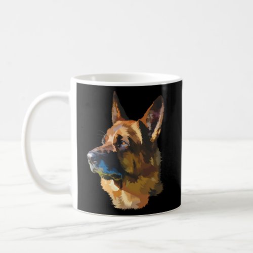 Realistic German Shepherd Colorful Real German She Coffee Mug