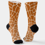 Realistic Giraffe Markings Whimsical Animal Legs Socks