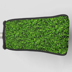 Realistic Grass Photo Texture Funny Bright Green Golf Head Cover