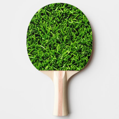   Realistic Grass Photo Texture Funny Bright Green Ping Pong Paddle
