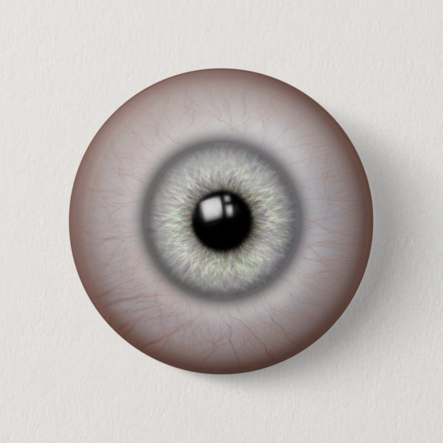 Realistic Gray Iris Eyeball Button (Front)