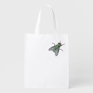 Realistic Green Bottle house Fly    Grocery Bag