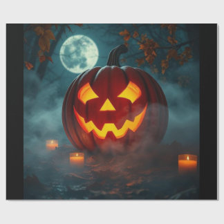 Realistic Halloween Pumpkin Gift Wrap – Limited